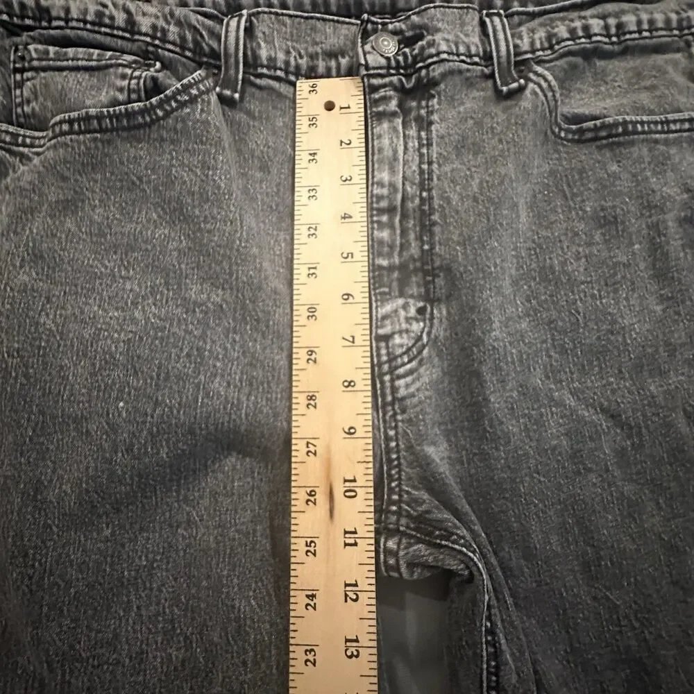 Levis 541 Jeans Men 38x32 Black Acid Wash Faded Denim Relaxed Festival